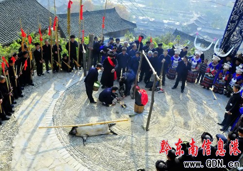 西江上演古老起鼓儀式 (組圖)