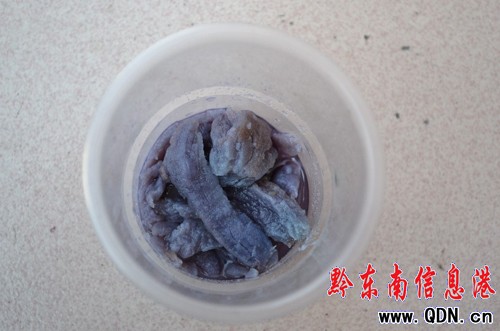 紫薯煮出“墨水” 披了“有色外衣”?(圖)