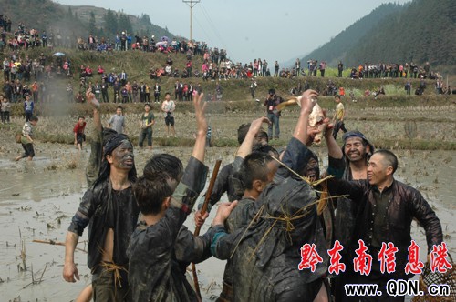和諧的龍額村邊界“河歌春社節”(組圖)