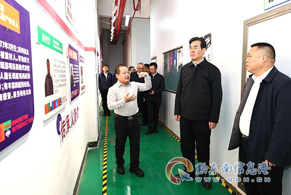 圖為陳健洲向省領導匯報公司基本情況