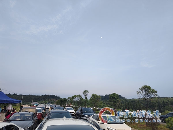 游客到黎平世紀大道“網紅打卡點”(楊再新供圖)